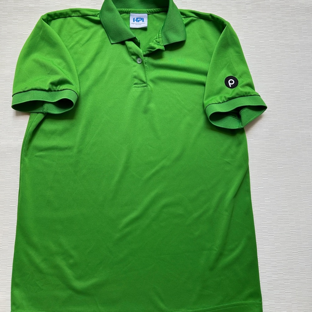 HPI public uniforme polo green shirt short sleeve Sz m
